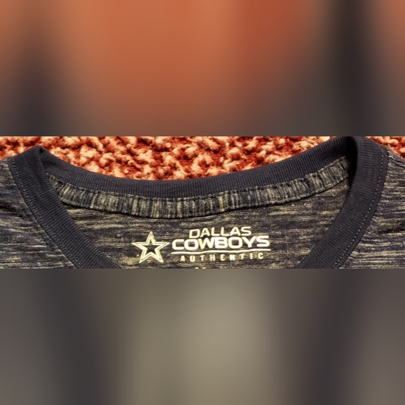 DALLAS COWBOYS Men's "Fischer Ringer" Heathered Navy Blue T-Shirt (L, XL, 2XL,3X - Picture 3 of 5